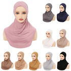 Muslim Head Scarf Inner Hijab Cap Islamic Underscarf Ninja Scarf Hat Solid Color
