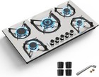 Propane Gas Cooktopbuilt-in 5 Burner 36 In Gas Stove Top Stainless Steel Gas Hob
