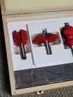 Freud 94-100 5 Piece Adjustable Cabinet Door Router Set Wooden Box
