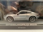 Porsche 911 Carrera S  992  Basel World 2019 Dolomite Silver Minichamps 1 43