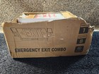  qty 8  Led Exit Sign Emergency Light   hi Output Red Compact Combo Ul Listed