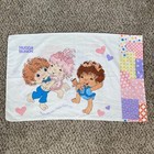 Vintage 1984 Hugga Bunch Pillowcase Hallmark Kids Bedding Patchwork  Kawaii Cute