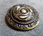 Large Vintage Antique Metal Button Fancy 1   15 16  Inch