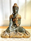 19c Burmese Buddha Statue Gilt Wood
