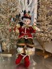 Elf 18    Fairy Shelf Sitting Posable Legs Christmas Top Hat Ornament Decor New