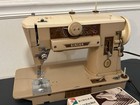 Vintage Singer 401a Slant-o-matic Sewing Machine With Button Holder Tested