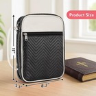 Fonwill Bible Cover Caseleather Carrying Book Case Handlezippered Pocket For