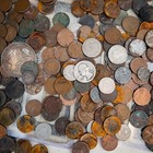  junk  Vintage U s  Coin Grab Bag Mixed Lot   90  Silver   Wheat Pennies   More