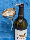 Wine Funnel Italy Silver Plate 6  Curved Spout With Strainer Vintage