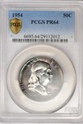 1954 Toned Franklin Half Dollar Proof Pcgs Pr 64 Pf 64 See Video Toning Coin 50c