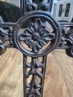 Cast Iron Tabletop Cross     Ornate Rustic Religious Decor