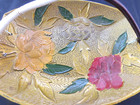 Vintage 1950 s Mid Century Mcm Plastic Decorated Basket Made In Japan