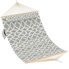 Double Quilted Fabric Hammock W Hardwood Spreader Bars   Pillow 2 Person 450 Lbs