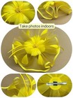  Fascinator For Women Hair Clip Hat Bowler Feather Flower Veil Ta1-yellow