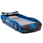 Kids Blue Turbo Race Car Twin Plastic Bed For Toddler Childs Bedroom Furniture
