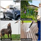 304 Stainless Steel Water Garden Hose 25 50 75 100ft W nozzle Connector Flexible