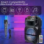 5000w Portable Bluetooth Speaker Subwoofer Heavy Bass Sound Pa System Fm 12  15 