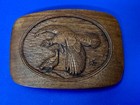 Flying Pheasant Bird Hunting Hand Carved Wood Belt Buckle Art By Paul Egbert