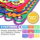 Mexicano Fiesta Papel Picado Thick Felt Mexican Festival Decoration Paper Banner