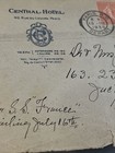 1930 Central Hotel Paris France Envelope Rue Du Louvre To James Lang New York
