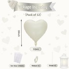 Valentine s Day Gift Cream White Heart Balloons 12 Pcs For Wedding Party Art