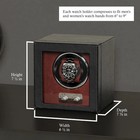Single Watch Winder For Automatic Watches With Quiet Motor With Black   Red
