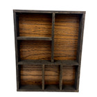 Vtg Display Case Wood Curio Cabinet With Glass 8 X 10