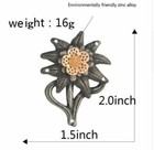 Elite Wehrmacht German Edelweiss Pin Badge World War 2 Ww2 Ii Mountain Troops