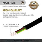 50ft Rj11 Plug 6p4c Modular Telephone Extension Cable Phone Cord Line Wire Black