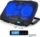 Laptop Cooling Pad 4 Quiet Fan Pc Notebook Cooler Stand Led Dual Usb Lcd Display