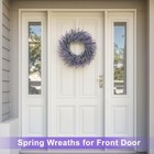 26 Inch Large Lavender Wreaths For Front Door Outside Summer Spring Wreaths F   