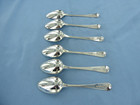 An Antique Set Of Six Sterling Silver  Old English Dessert Spoons  London 1809 