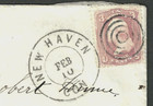 Sc  65 Cover Con Fancy Cancel 3 Cent Washington 1861-1862 Civil War Us C3c