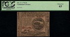 Cc-26   Daniel Clymer  Pcgs Cu63   4 1776 Continental Colonial Currency Note