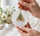 Custom Newborn Baby Girl Ornament - 1st Christmas Keepsake For Babies Shower