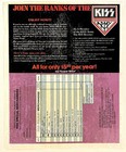 Kiss      paul Stanley      solo Album Order Form Insert      1978 Kiss Army   no Envelope  