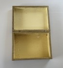 Vintage Style World Map Wooden Trinket Jewelry Box Hinged Gold Decor 7   x5   