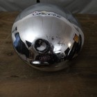 Set 4 Chrome Hubcaps 8in Dome Small Wheel Covers Vintage Dented Pitted Rusty