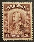 Travelstamps  1934 Sarawak Stamps Sc  117 - 6c Sir Charles V  Brooke Mint Mogh