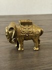 Vintage Brass Elephant Still Bank Heavy Sturdy Great Condition Unique