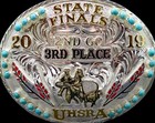 Uhsra State Finals 2nd Go 3rd Place Cowboy Calf Roping Trophy Belt Bucklel