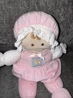 Animal Alley Pink Baby Doll Hat 10    Plush Stuffed Lovey Satin Feet Crinkle Arms