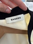 Sandro Womens Black cream Two Tone Murcie Cardigan Size 2 m