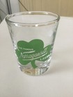 Narragansett Brewery Beer Shot Glass Irish Shamrock