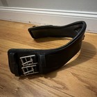 Total Saddle Fit Black Leather Dressage Girth Padded Contoured 24   