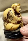 Vintage Handcrafted In Italy Action Cheswick Pa  Resin wood 1950 Asian Man 