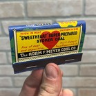 Vintage 1930s Adam F  Meyer Coal Co Full Matchbook Advertising Devils Sweetheart