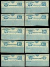 Colombia 1890   cubiertas   Insured Letter Stamps Set  Scott  G10-g19  Mint Mh