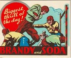 Rare Orig Litho Printer Proofs Advertising Brandy - Football 1930s Idd Artist