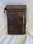 Bostanten Designer Crossbody Bag Purse Brown Leather New